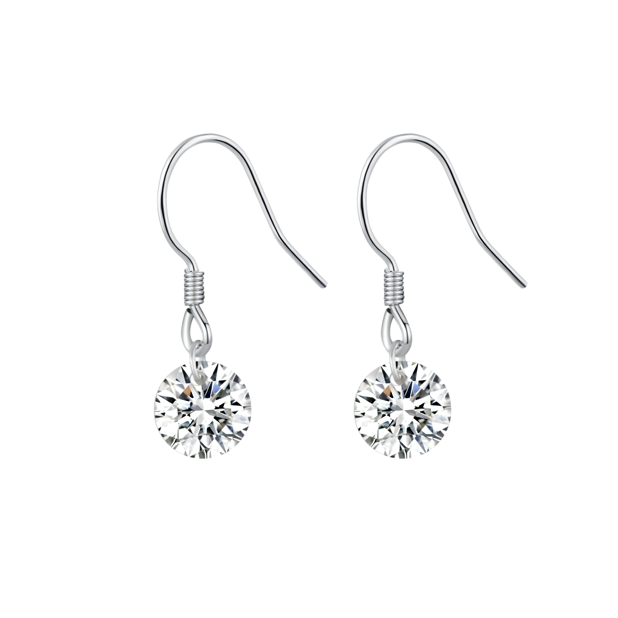 Monarch Starlight Moissanite Authentic 925 Sterling Silver Drop Earrings