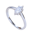 Solstice Rhombic Moissanite Ring Authentic 925 Sterling Silver