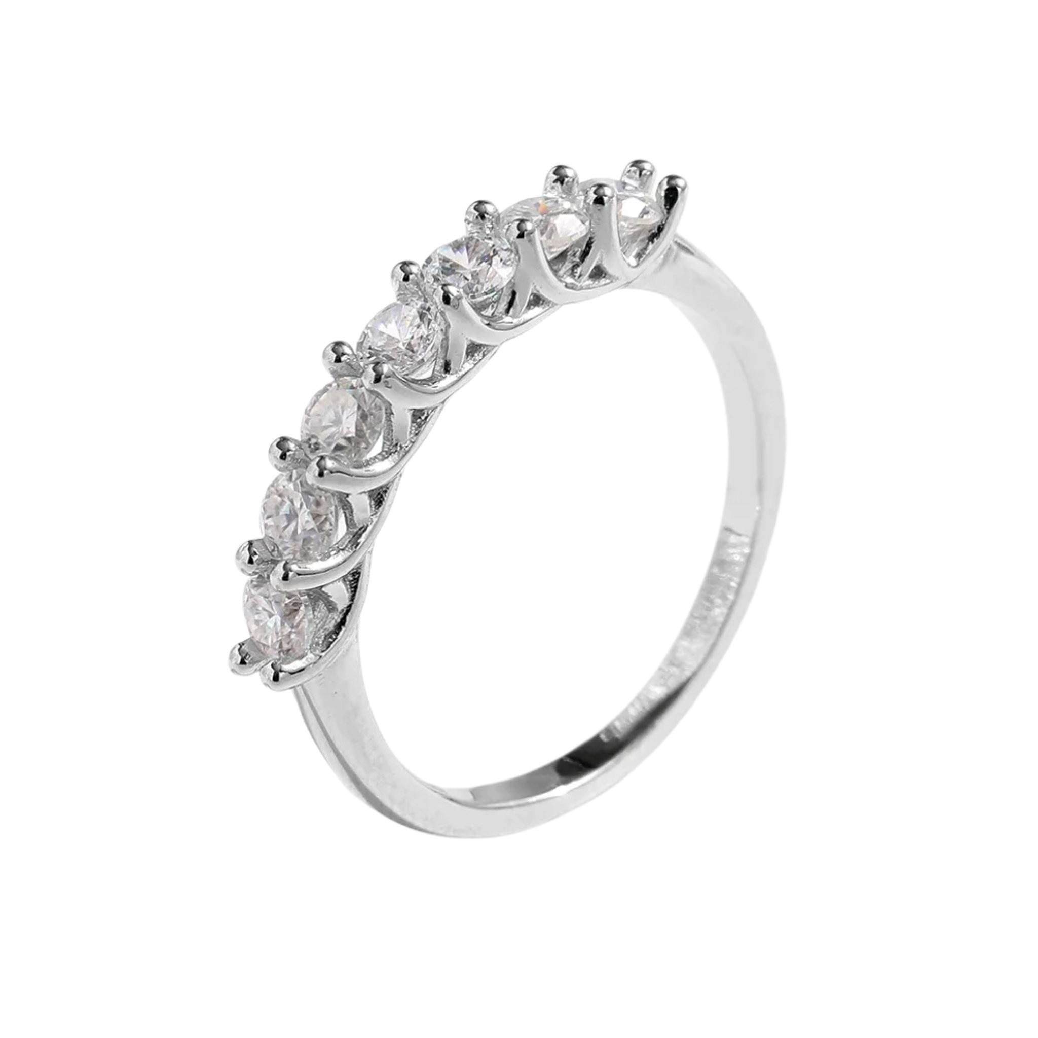 Imperial Crown Moissanite Eternity Band Authentic 925 Sterling Silver