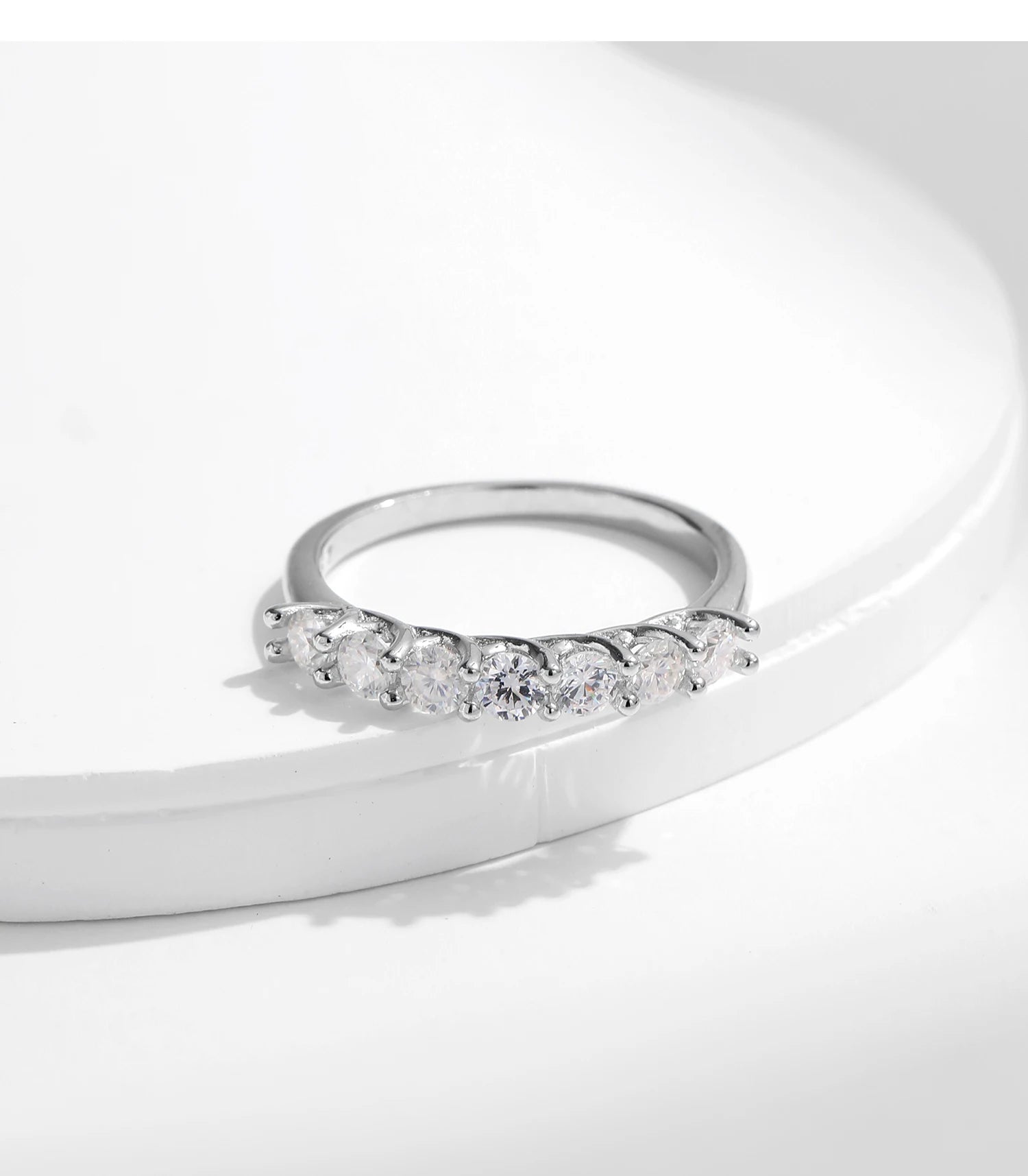 Imperial Crown Moissanite Eternity Band Authentic 925 Sterling Silver