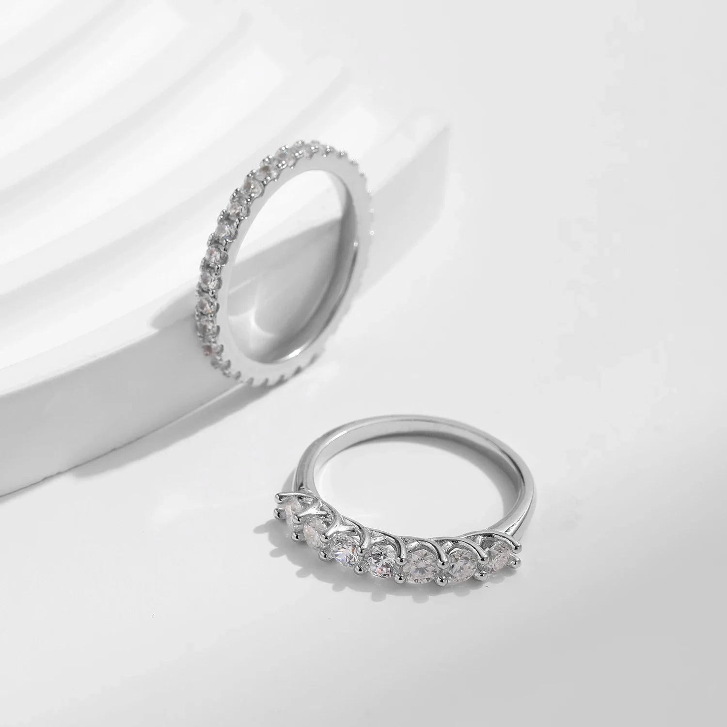 Imperial Crown Moissanite Eternity Band Authentic 925 Sterling Silver