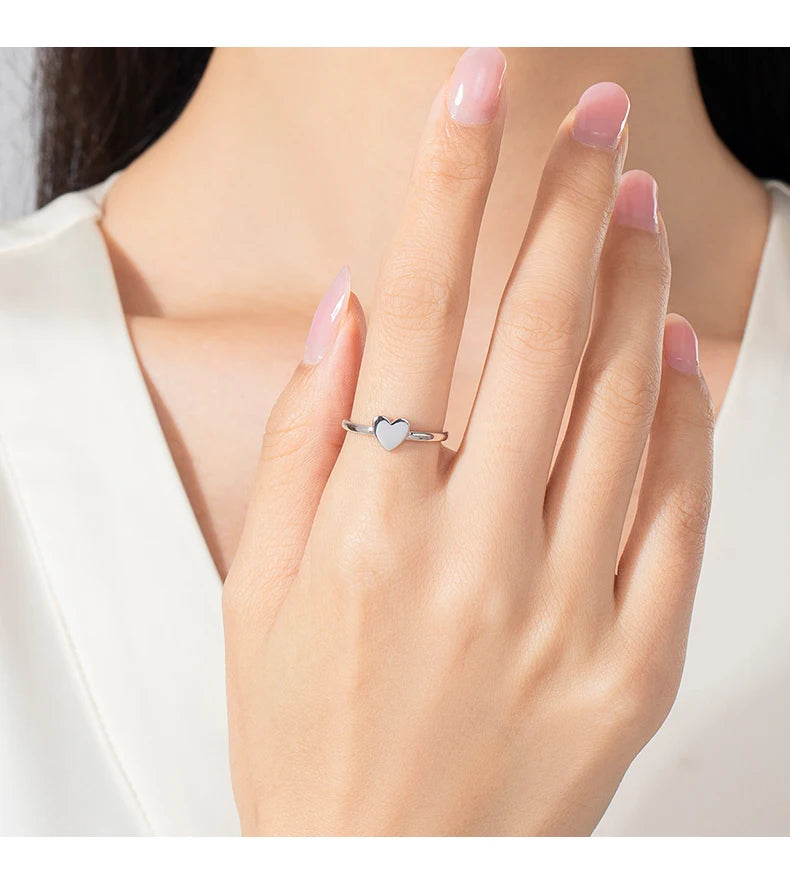 Luminous Heart Stackable Band | Authentic 925 Sterling Silver Ring