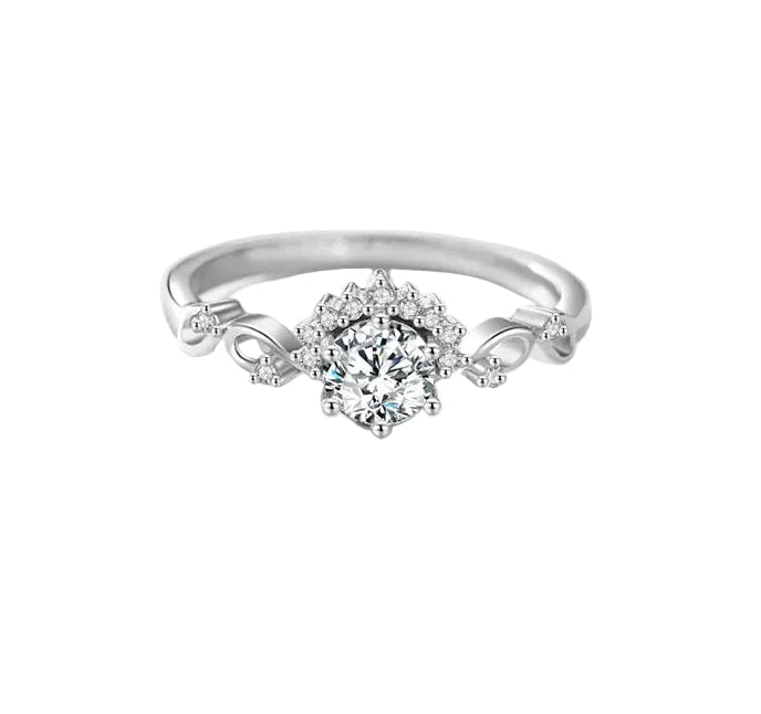 Majestic Crown Solitaire Authentic 925 Sterling Silver Ring