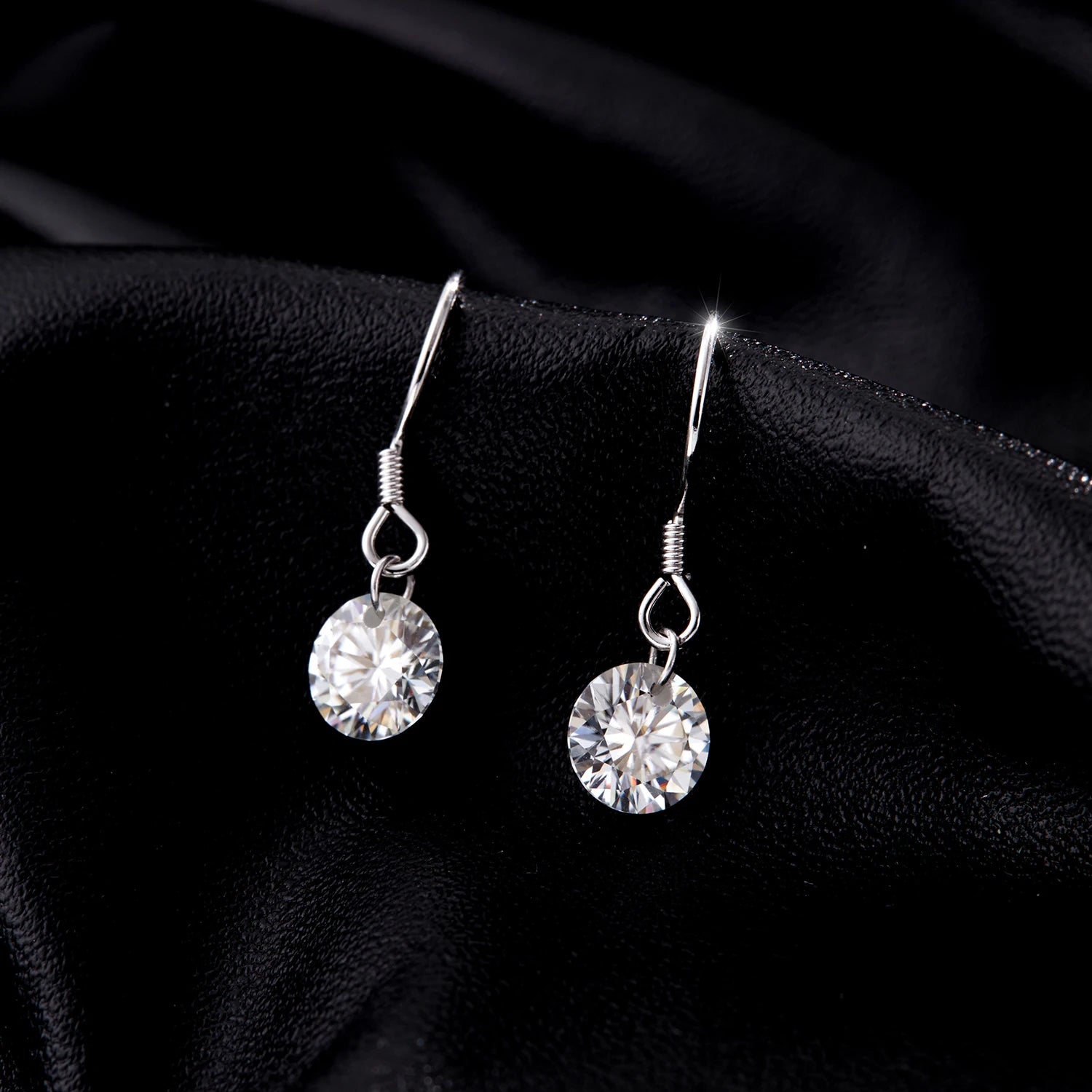 Monarch Starlight Moissanite Authentic 925 Sterling Silver Drop Earrings