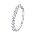 Engaste Pavé Moissanite Authentic 925 Sterling Silver Band