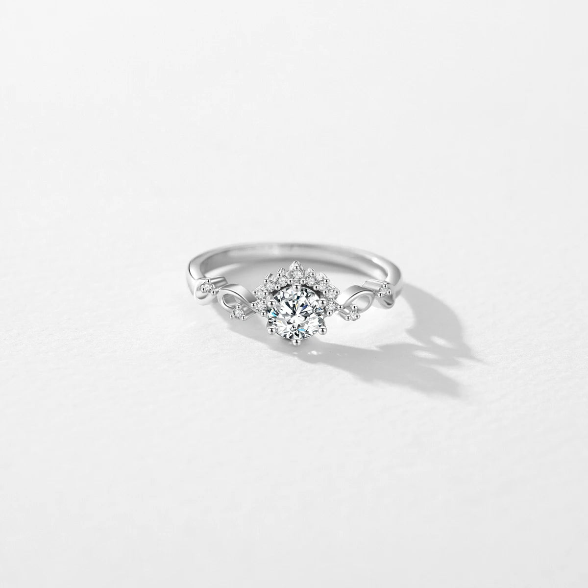 Majestic Crown Solitaire Authentic 925 Sterling Silver Ring