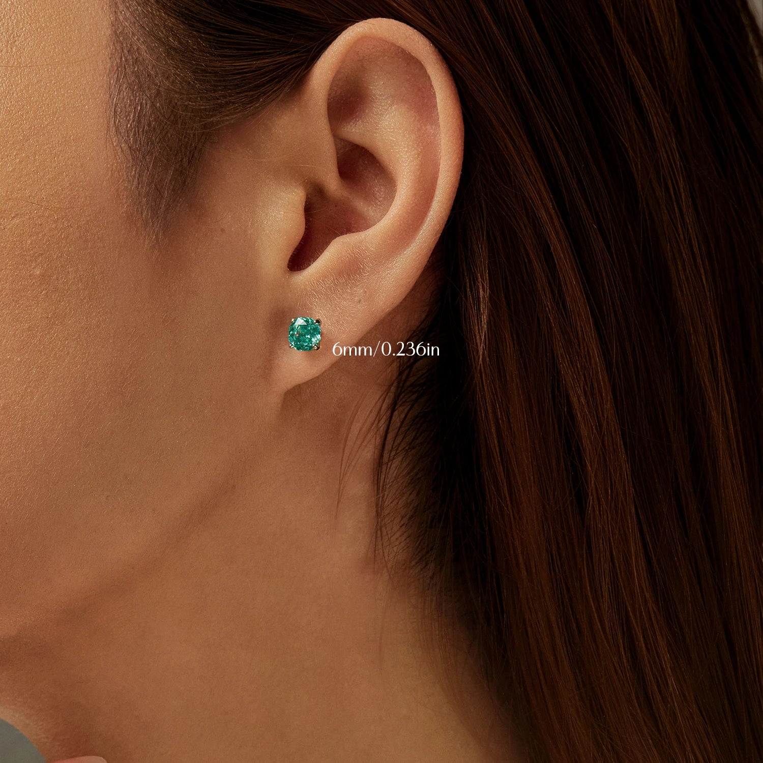 Ethereal Green Cut Studs Authentic 925 Sterling Silver