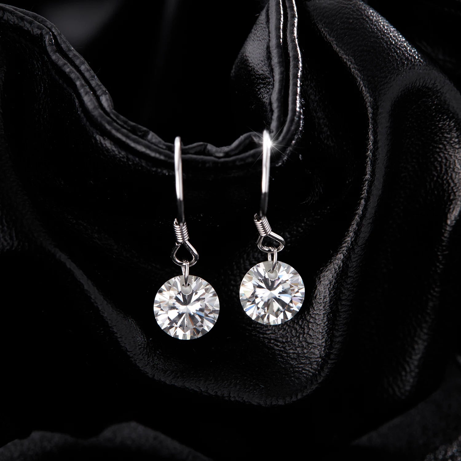 Monarch Starlight Moissanite Authentic 925 Sterling Silver Drop Earrings