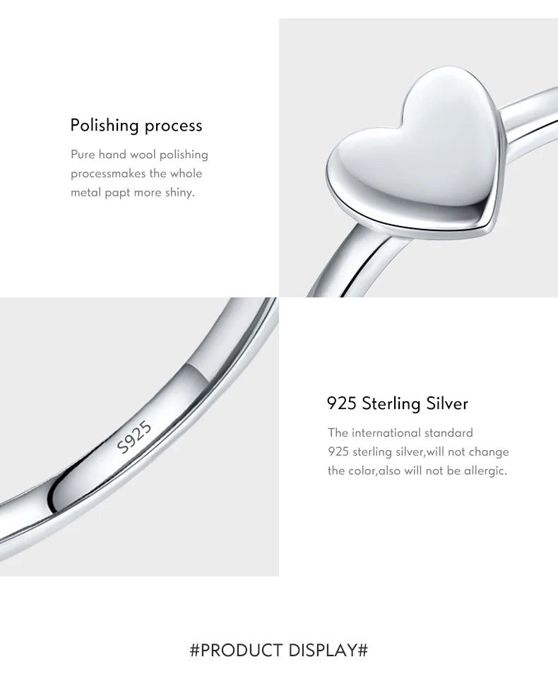 Luminous Heart Stackable Band | Authentic 925 Sterling Silver Ring