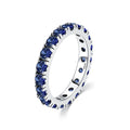 Sparkling Blue Zirconia Stackable Ring Authentic 925 Sterling Silver