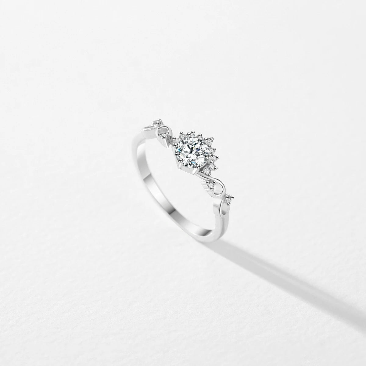 Majestic Crown Solitaire Authentic 925 Sterling Silver Ring