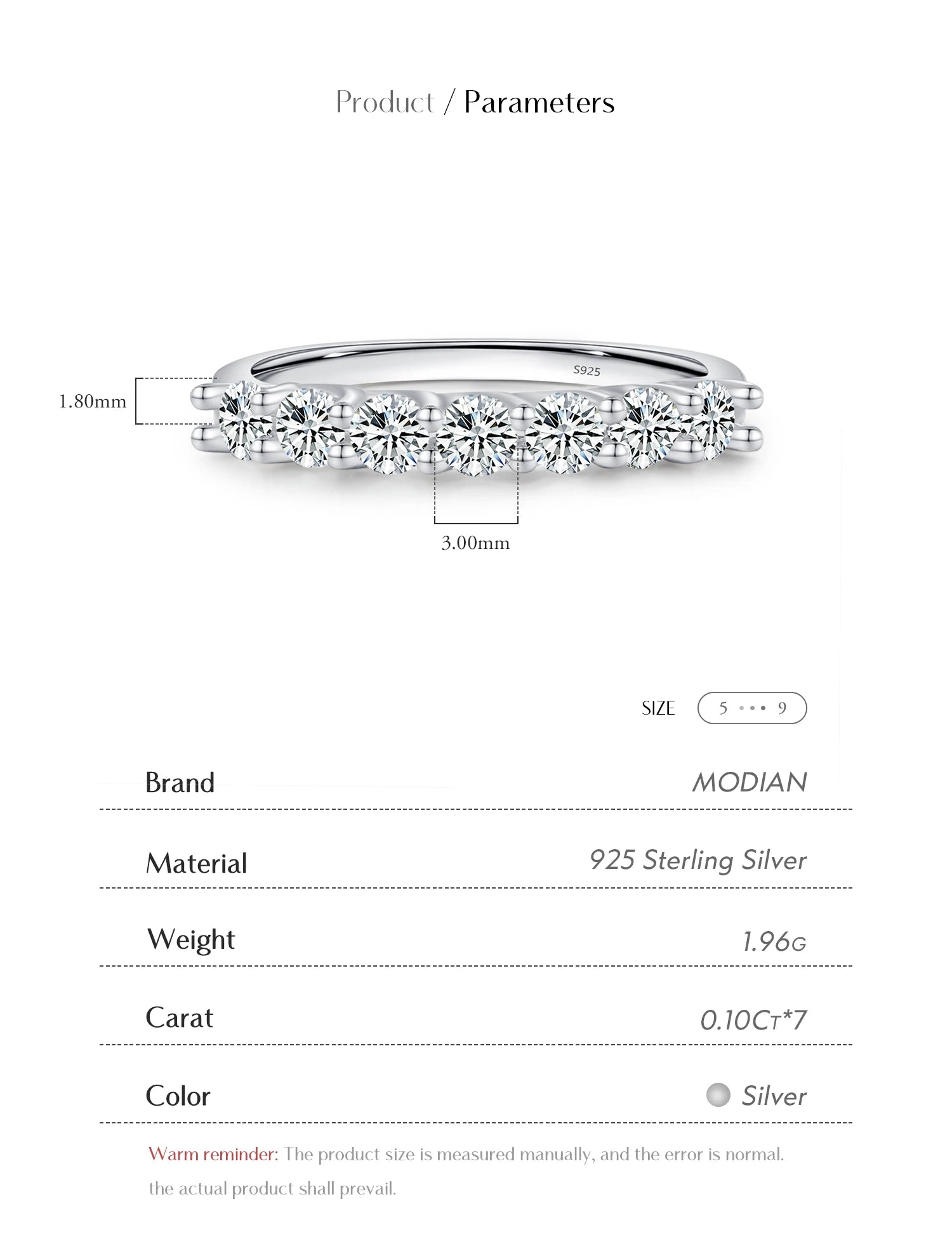 Imperial Crown Moissanite Eternity Band Authentic 925 Sterling Silver